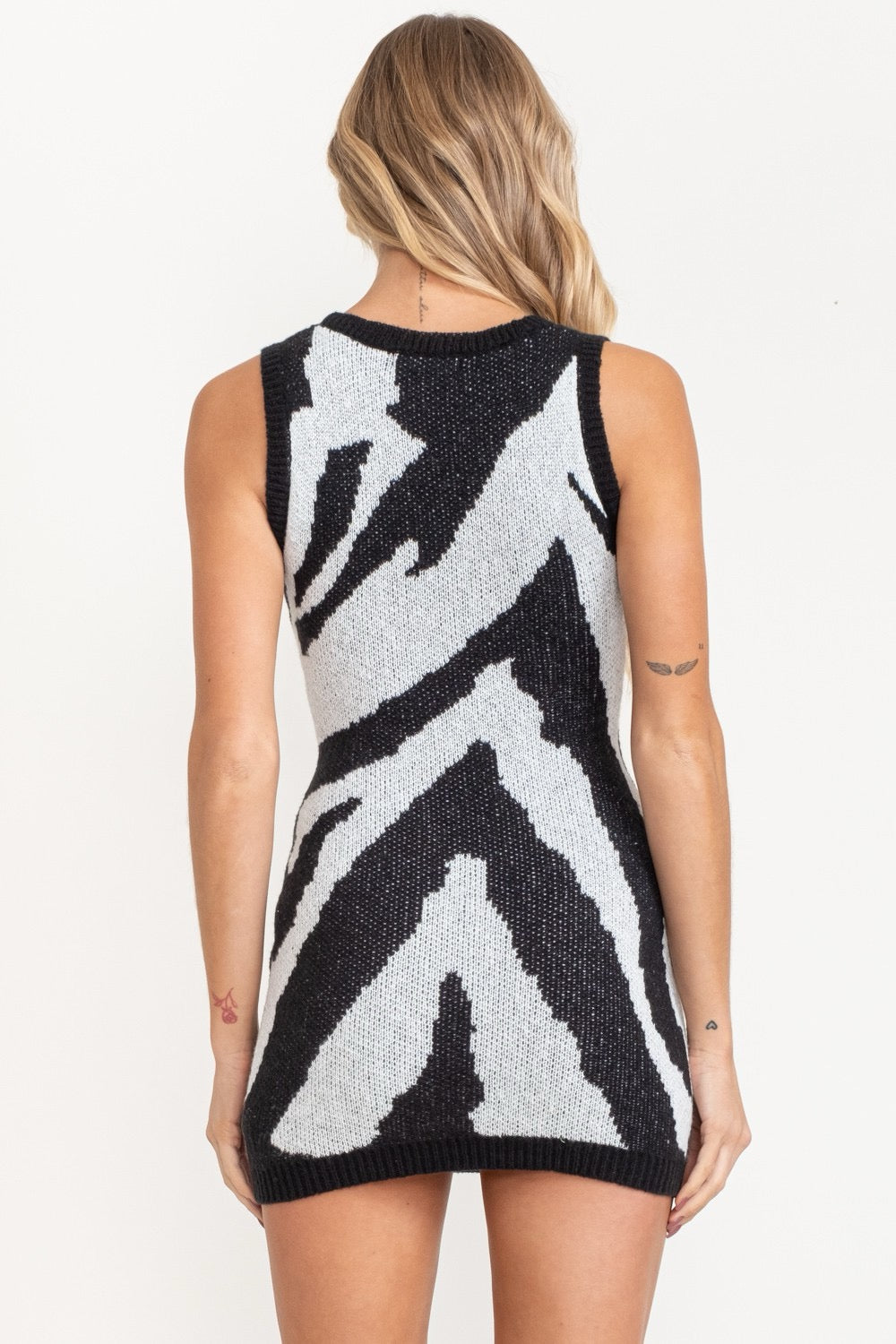 Zebra print mini dress