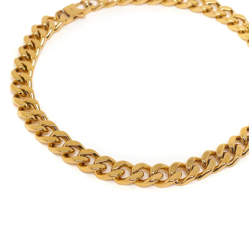 Jasmin chain necklace in gold stainless steel