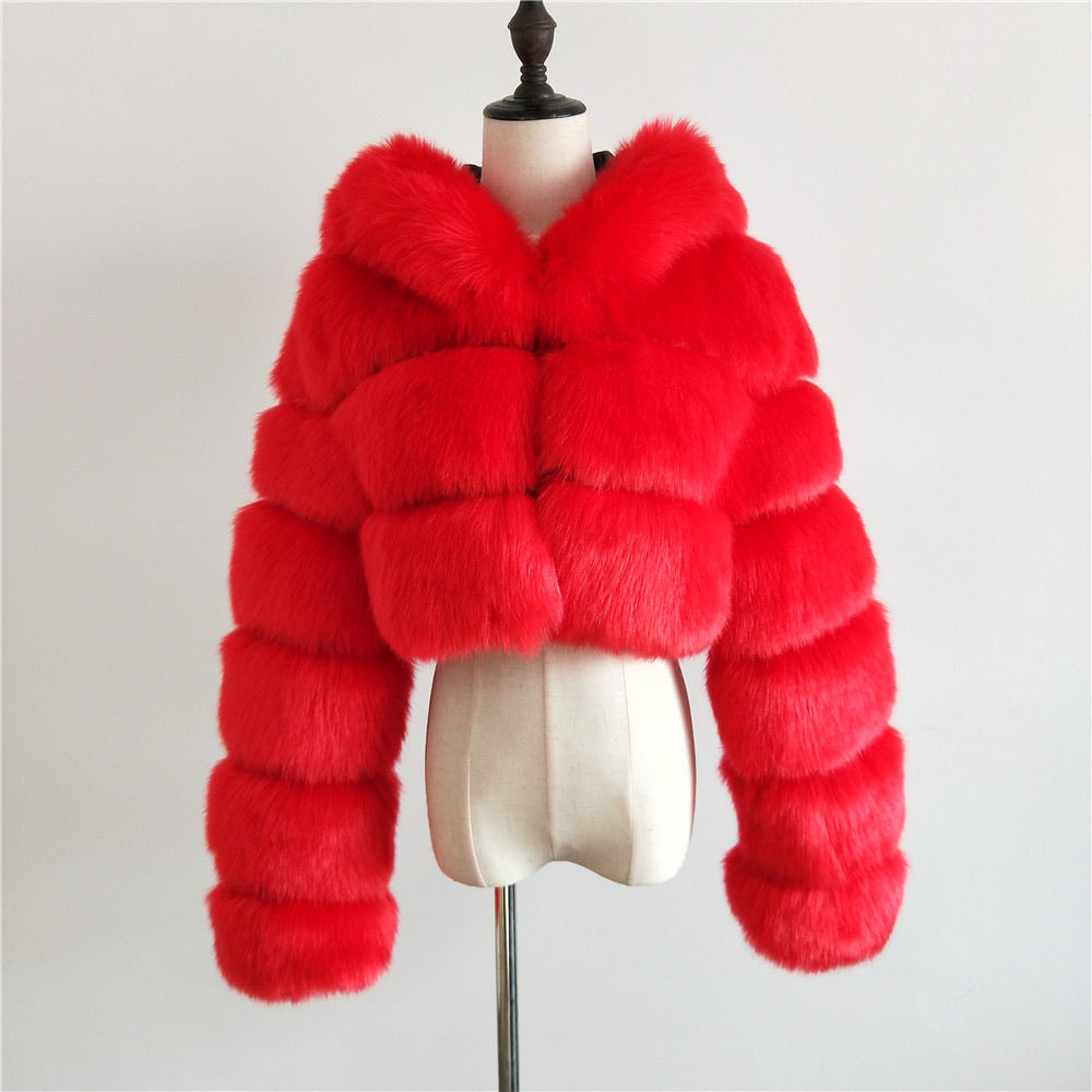 Faux fur bomber